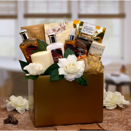 Caramel & Cream Spa Gift Box, Spa Care Package