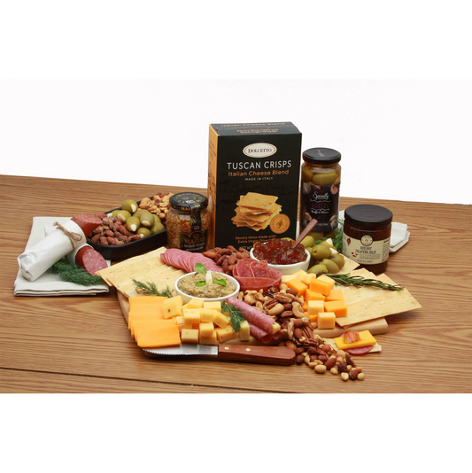 Charcuterie Board Gourmet Gift, Meat & Cheese Charcuterie Board, Gourmet Gift Basket