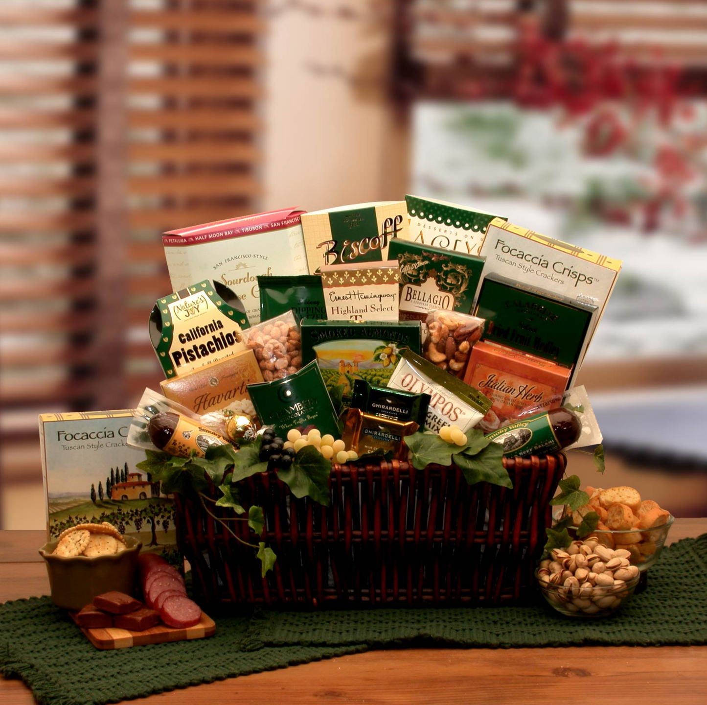 Gourmet Gift Basket, Assorted Gourmet Snacks, Savory and Sweet Gourmet Basket