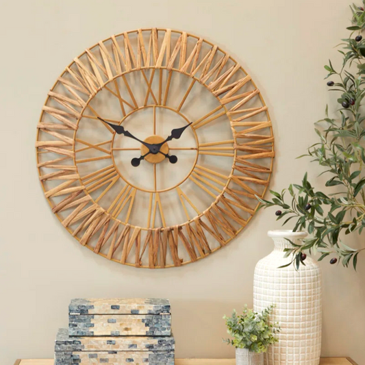 Metal Wall Clock, Nature-Inspired Home Decor