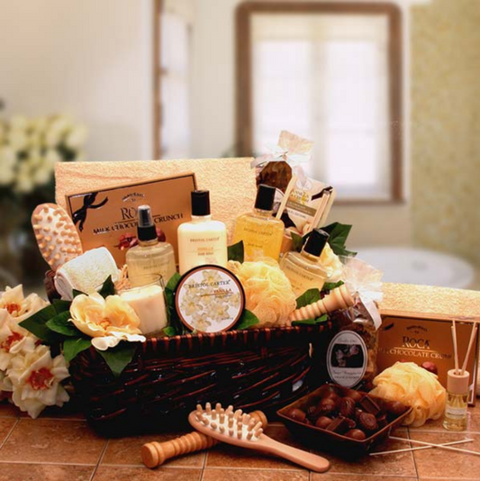 Vanilla Spa Gift Basket, Spa Gift Set, Spa Care Package