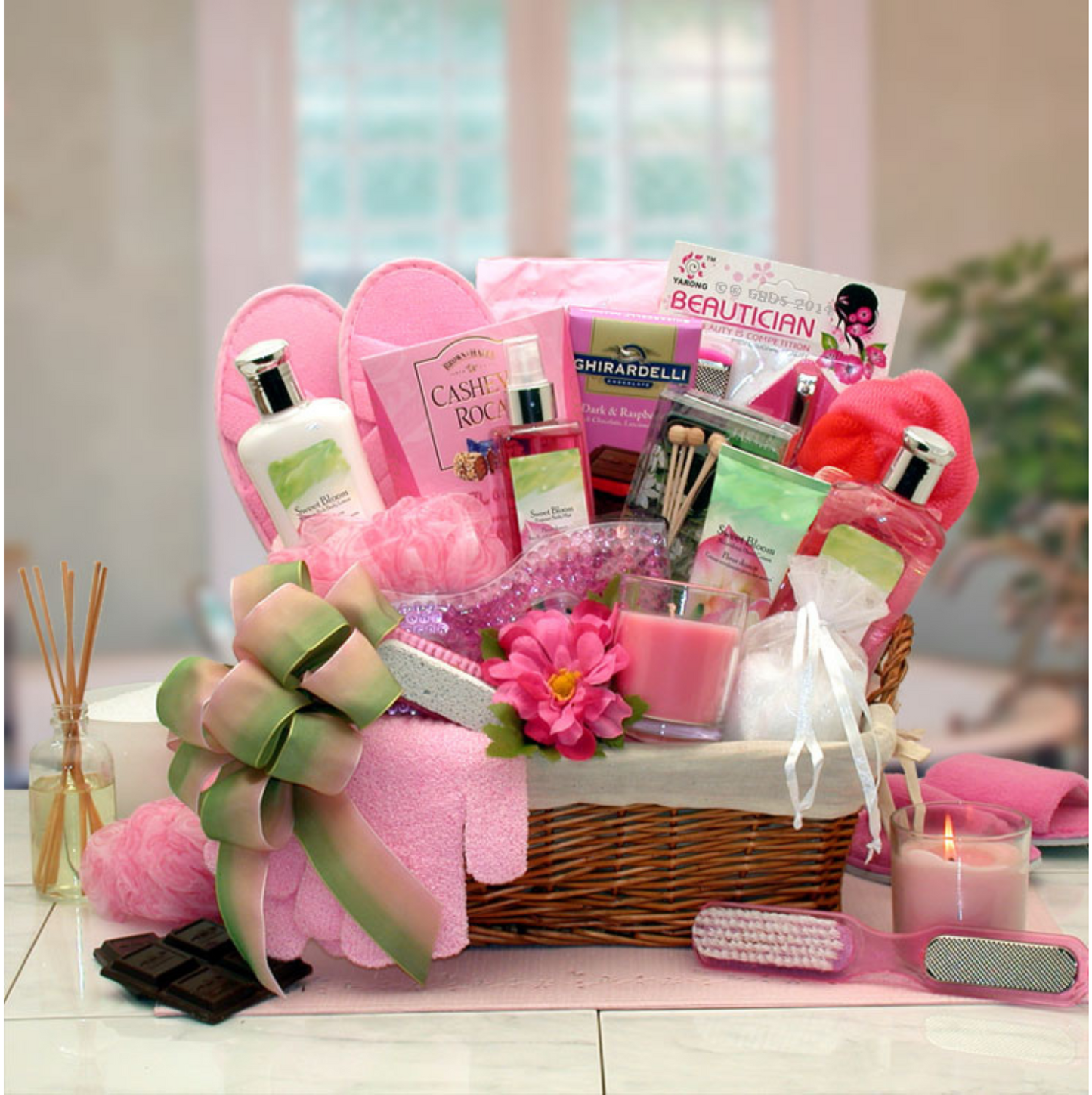 Sweet Bloom Spa Gift Basket, Spa Gift Set