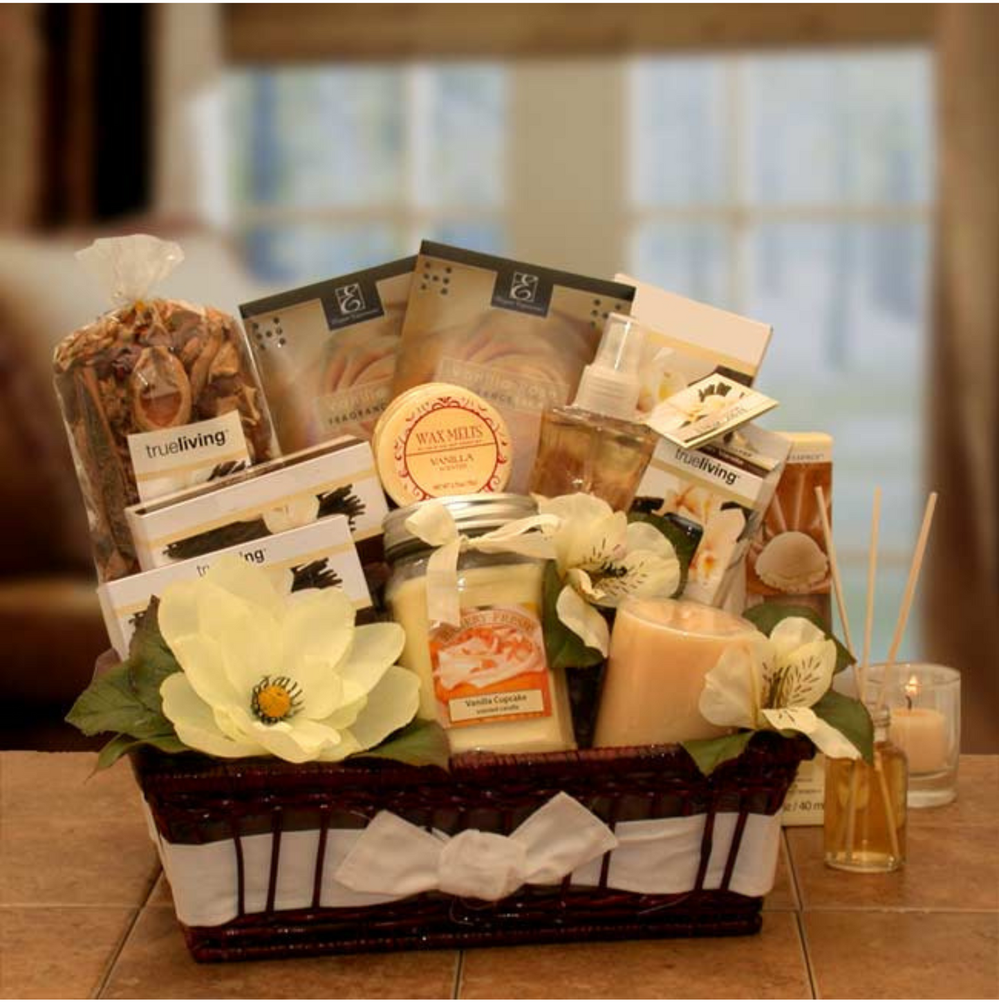 Vanilla Essence Spa Gift Basket, Spa Gift Set, Spa Care Package