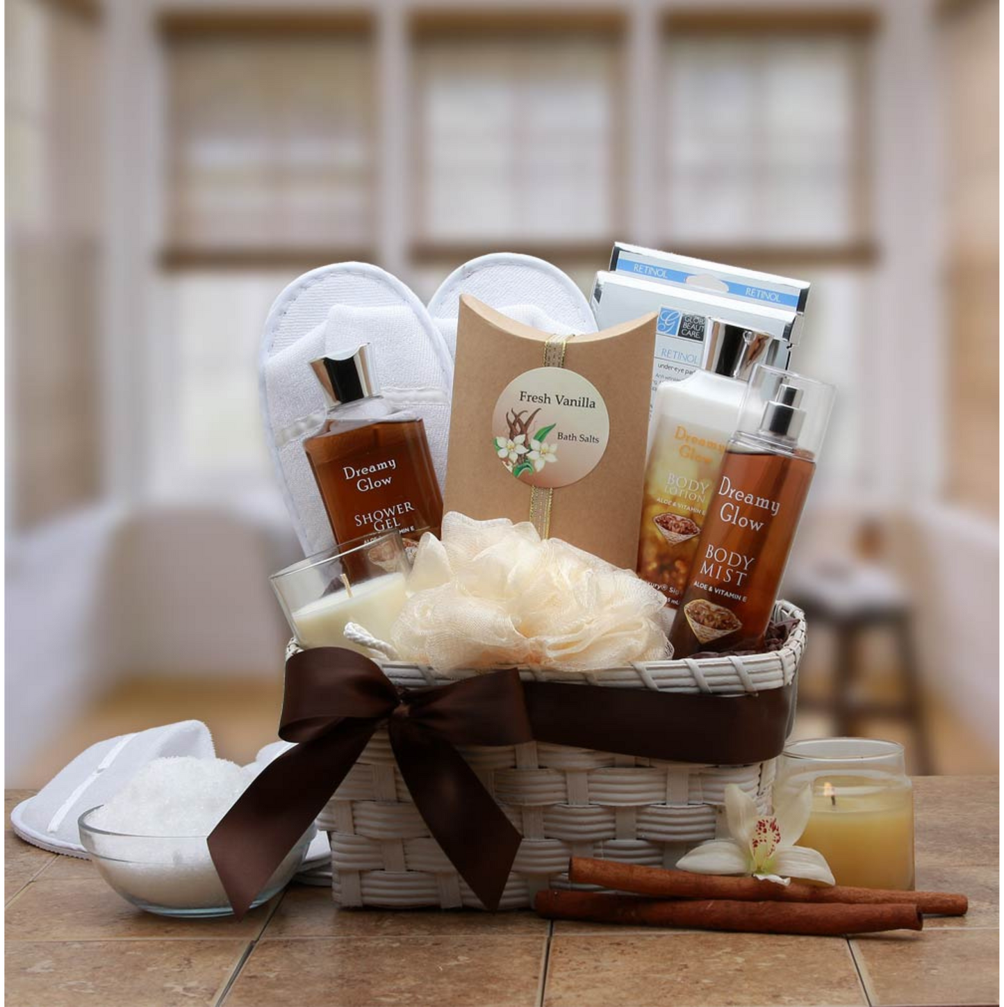 Vanilla Spa Gift Basket, Spa Gift Set, Spa Care Package