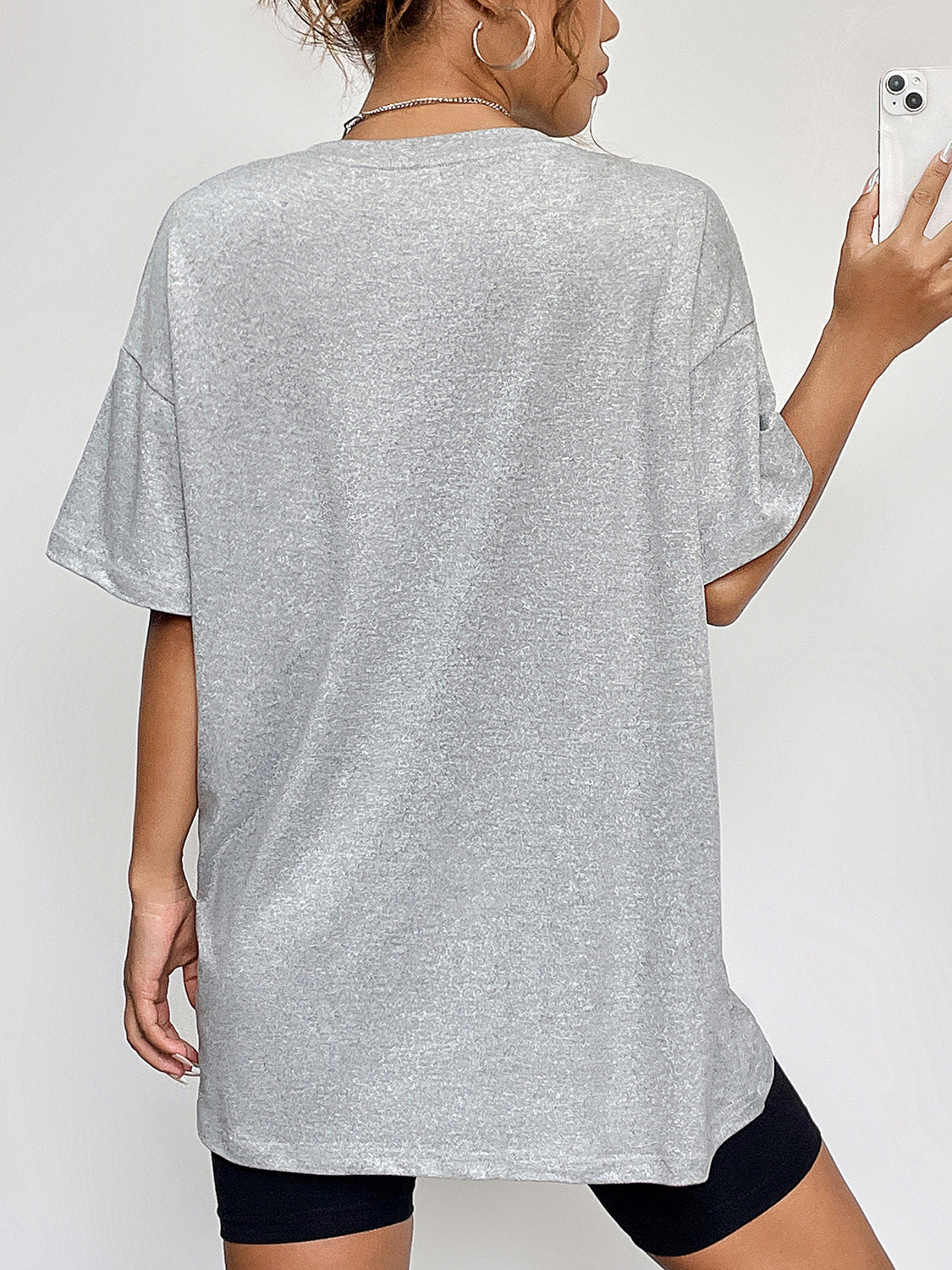 Ghost Graphic Round Neck Short Sleeve T-Shirt