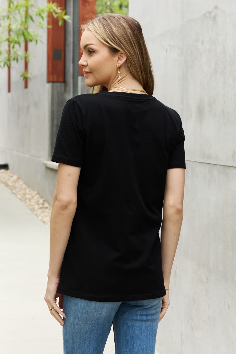 Celestial Graphic Round Neck Short Sleeve T-Shirt