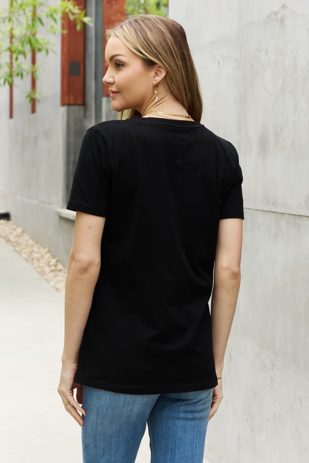 Celestial Graphic Round Neck Short Sleeve T-Shirt